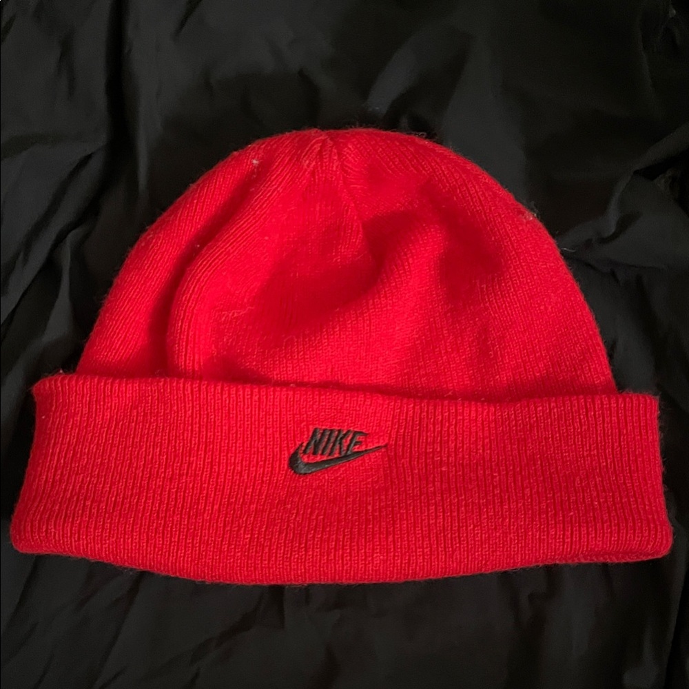 Nike Vibrant Red Knit Beanie
